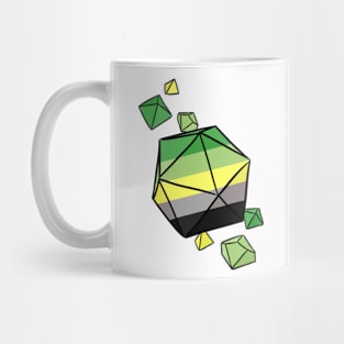 Aro Pride Flag Dice Mug